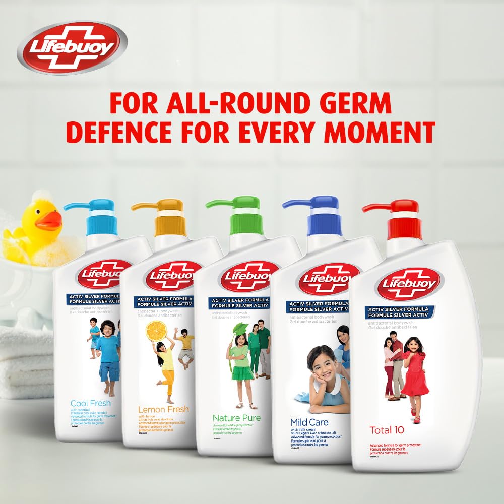 LIFEBUOY Nature Pure Body Wash 1L Natural Clean Freshness And Germ Protection For Daily Shower Care