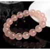 Natural Pink Quartz Bracelet 7A Grade Grapefruit Round Beads Handcrafted Boho Style Women Men Jewelry