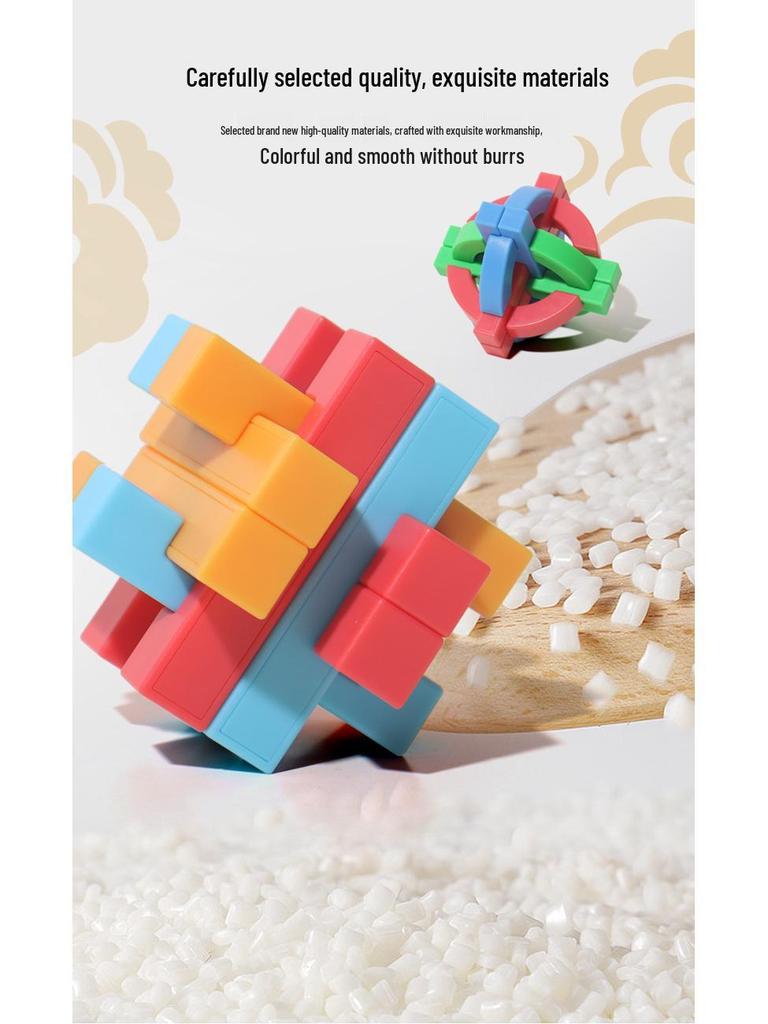 Luban Kongming Lock Puzzle Set: Educational Assembly & Disassembly Toy for Kids