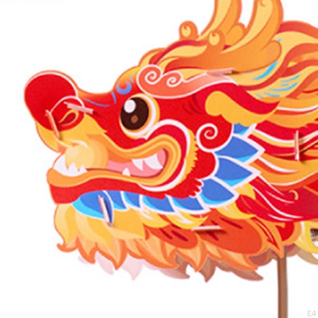 Čínský rok Dračí lucerna, LED dekorace, Nedokončená ozdoba pro děti, Svátek