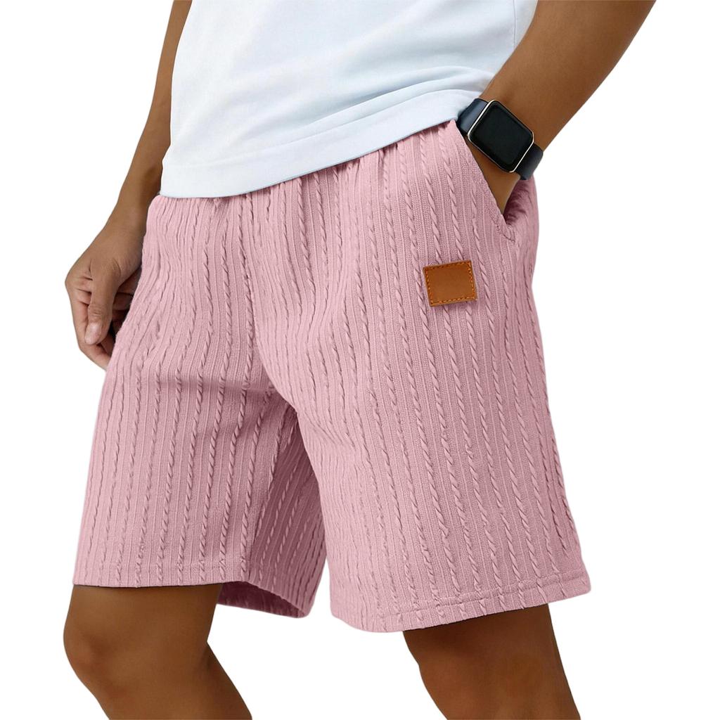 Men's Casual Shorts Elastic Waist Drawstring Beach Running Workout Short Lightweight Loose Summer Shorts
