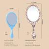 European-Style Irregular Shape Retro Handheld Makeup Mirror with Portable Handle