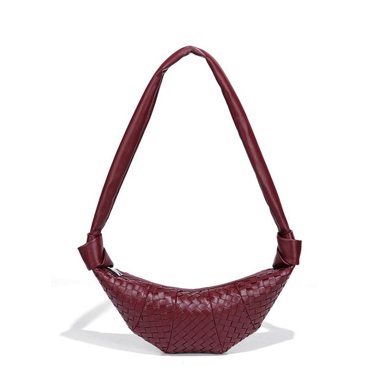 

Laid-back Style Croissants, Trendy Single-shoulder Crossbody Dumpling Bags, Niche Woven Women s Bags, and Fashionable Croissants