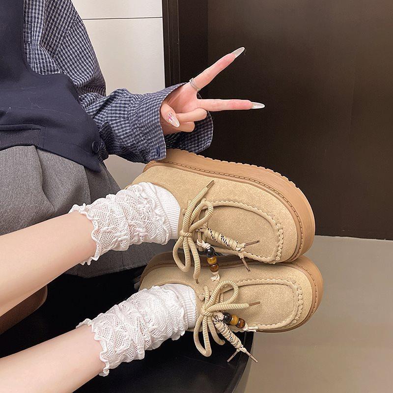 Loafers Single Shoes Boken Summer and Autumn New Casual Muffin Women's Shoes Platform Heightening Birken Shoes Board Shoes 2025