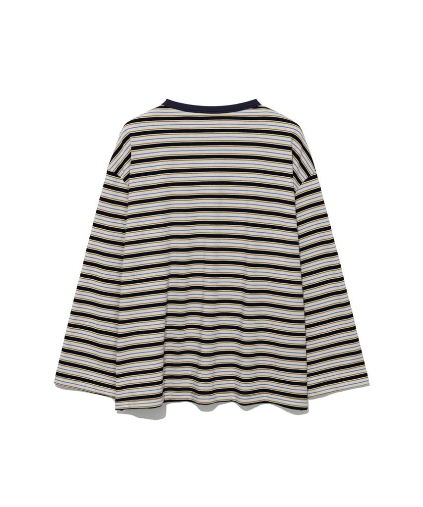 MOAA Retro Multi Stripe Long Sleeve Tee (Navy)