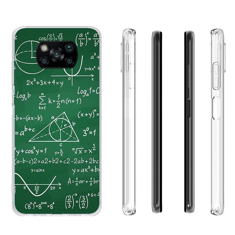 Physics Chemical Mathematics Cover Phone Case For Xiaomi Poco F7 Ultra X7 X6 X5 Pro M7 Redmi 15C 15 13C 13 12C 12 10C 10 9A 9C 9