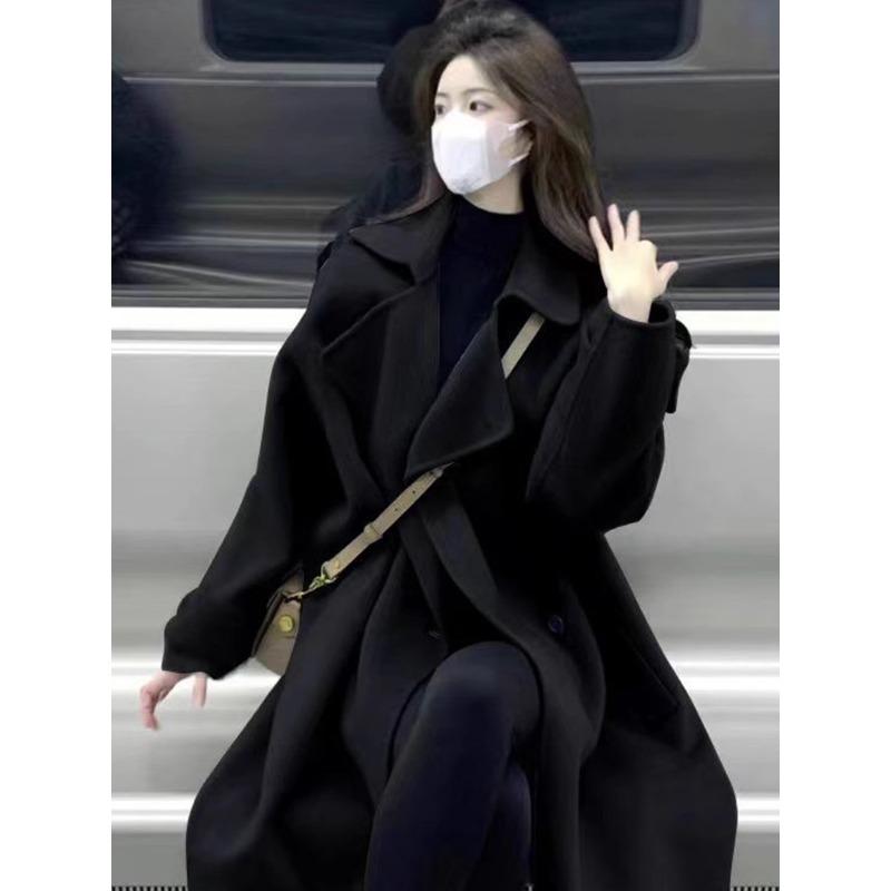 Manteau en laine Manteau en laine pour femmes Manteau en laine Hiver Style coréen Petit manteau