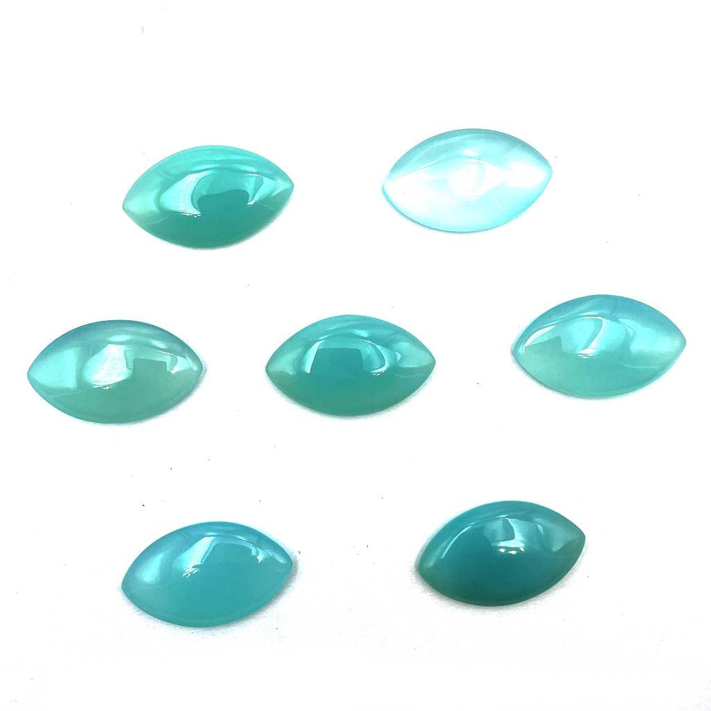Natural Chalcedony Marquise Cabochon Loose Gemstone Lot 5 Pcs 18*30 MM 100 CT For Jewelry Making