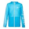 Sleeve Side Letter Logo Printed Zipper Hooded Jacket Men Jacket Blue AP6529