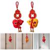 Plush Gourd Pendant Decorative with Tassels Chinese New Year Decoration Spring Festival Decor Hanging Ornament for Entrance Wall