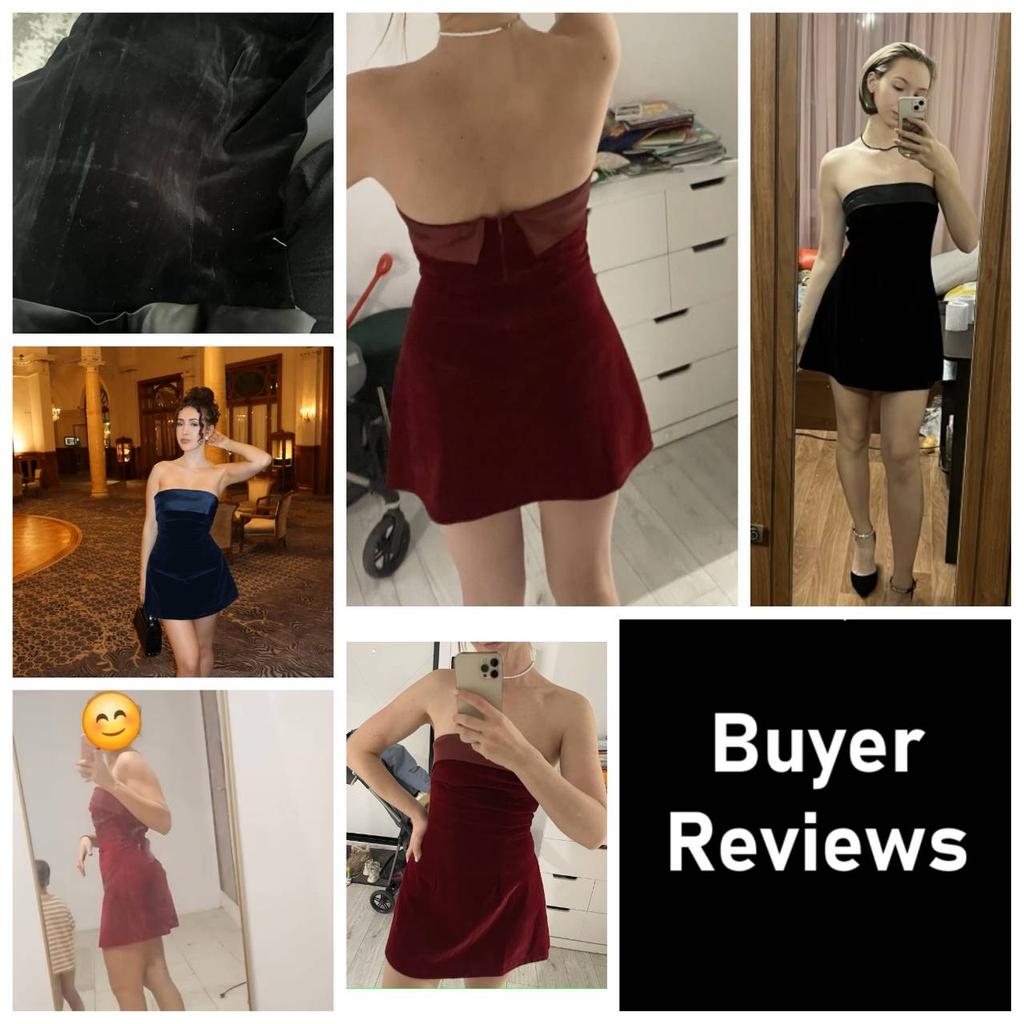 Eleganter U-Boot-Ausschnitt Sexy Rückenfrei Ärmellos Trägerlos Einfarbig Sexy A-Linien Mini-Kleid Schulterfrei Figurbetont Retro Partykleidung Clubwear Damen