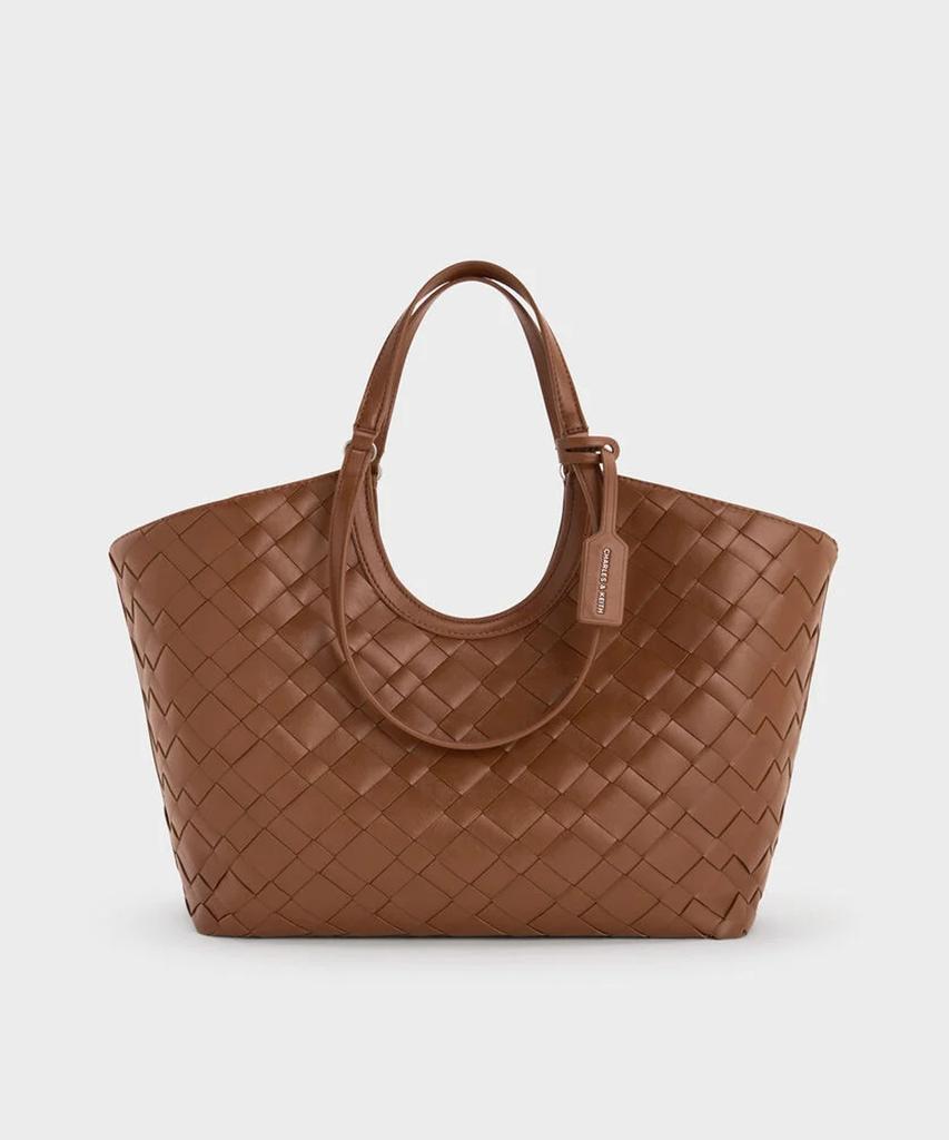 Charles & Keith Yvette Woven Tote Bag 3 Colors Ck2-30701583