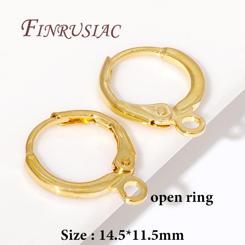 

18K Gold Plated Brass Earring Hooks For Jewelry Making,Fastener Earwires Earrring Setting Accessories DIY Findings 5 pairs
