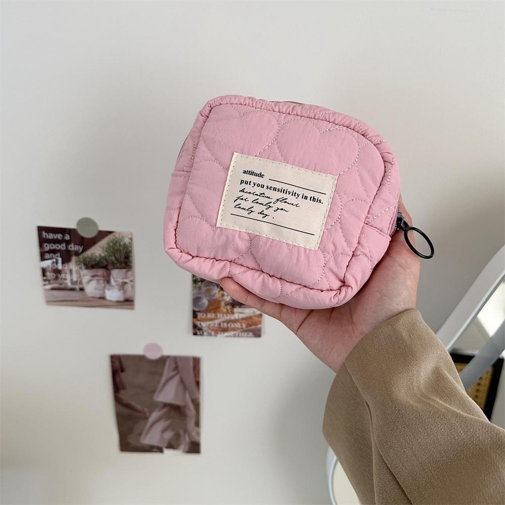 Women's Cosmetic Bag Zipper Cute Travel Neceser Toiletry Organizer Bag Set Girl Wash Make Up Sanitary Pads Lipstic Cases Bag