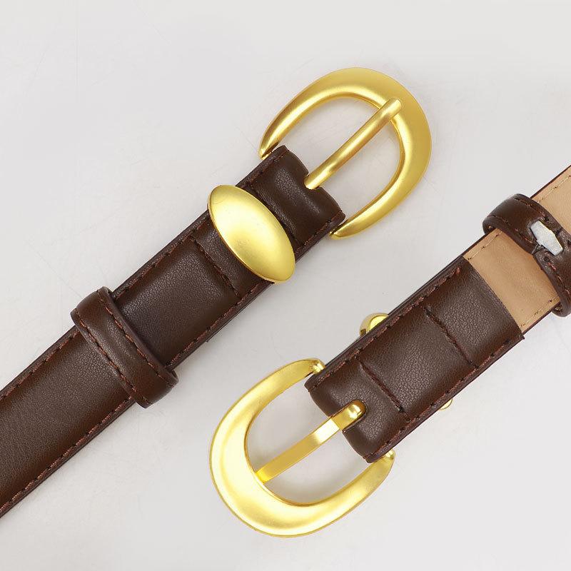 Personalized Commuter Women'S Belt, Premium Decorative Belt, Women'S Alloy Pin Buckle Belt
