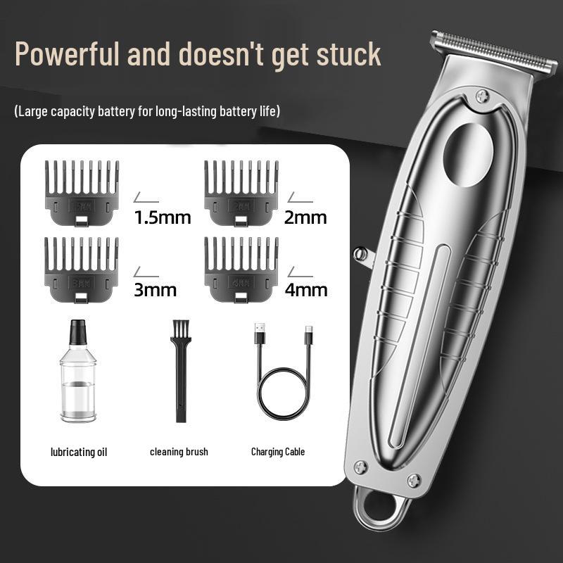 Waterproof Professional Hair Clipper: Quick Charge, Oil Head, Bald Head, Home Hairdressing Trimmer.