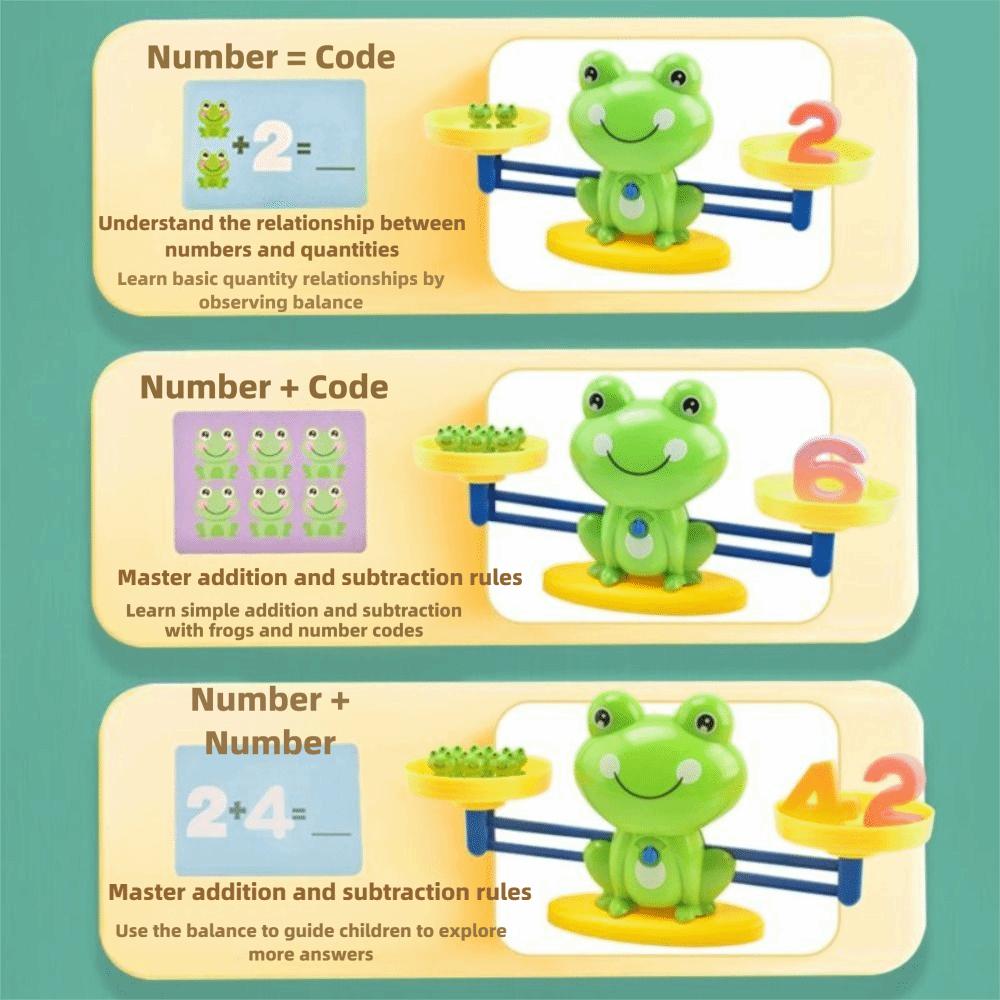 A Set Addition Subtraction Hands Full Game Digital Math Game Enlightenment Frog Balance Toy  Gift