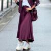 Women's Autumn and Winter Elegant High-waisted Flowing Solid Color Skirt