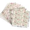 12 Packungen Materialpapier Valentinstag DIY Handkonto Hintergrundpapier Klare pastorale Blumen Westliches Blumenmuster Dekorpapier
