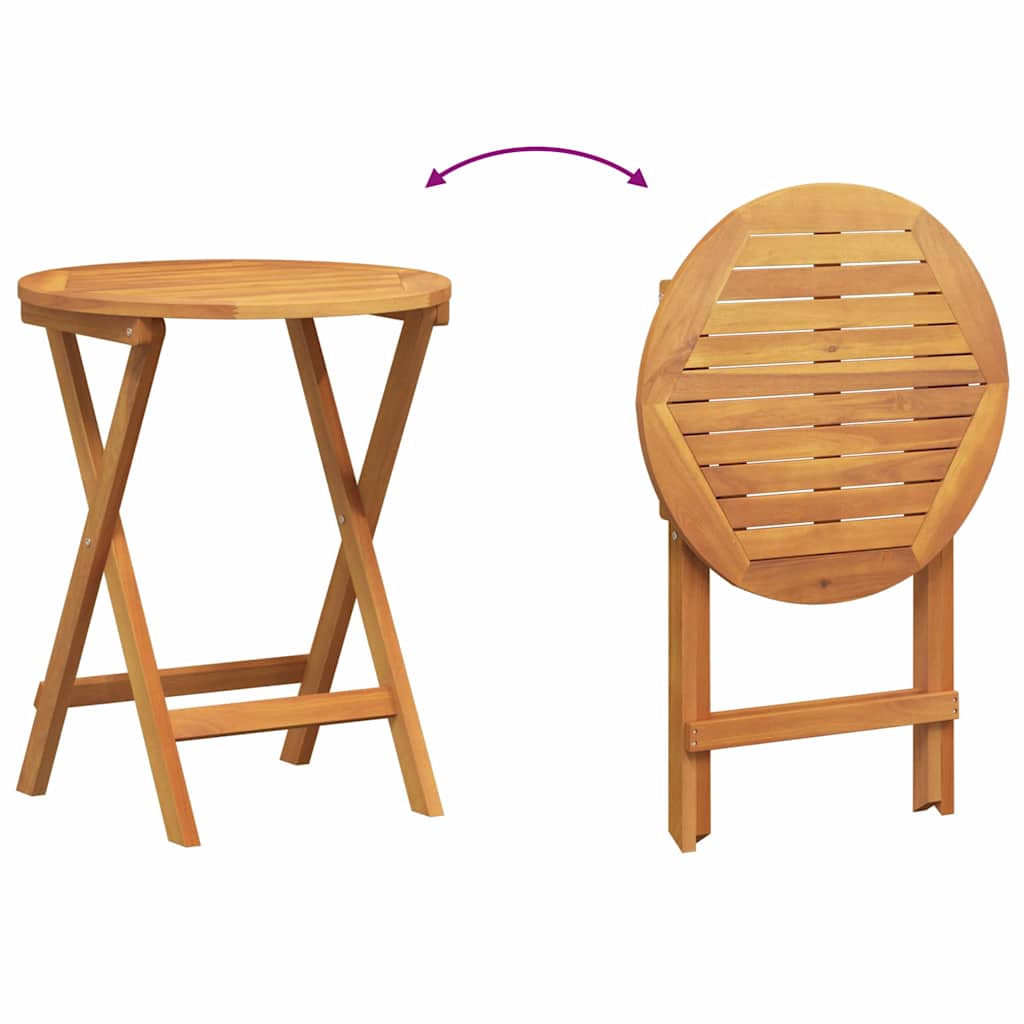 Garden Table Natural 60 X 60 X 72 Cm Solid Acacia Wood