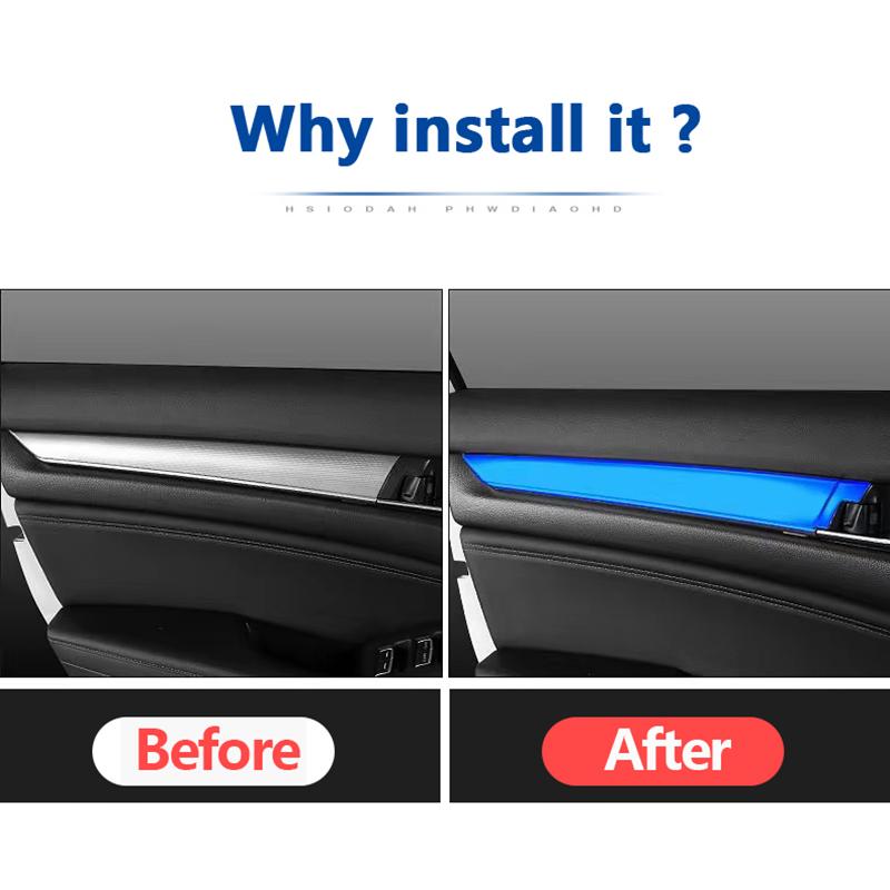 Panoul ușii interioare din oțel inoxidabil pentru cotieră, benzi de acoperire, ornamente de turnare de protecție pentru Honda Accord 10th X 2018-2022