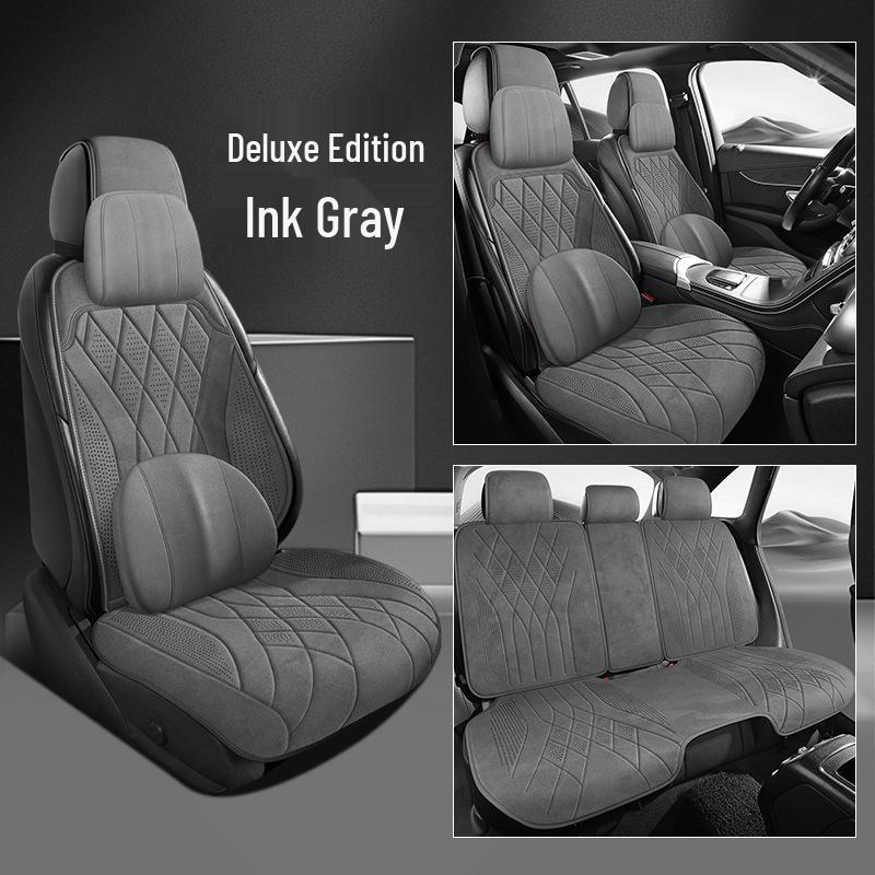 Universal Suede Car Seat Cushion for All Seasons - Fits SUVs, Sedans, and Pickup Trucks