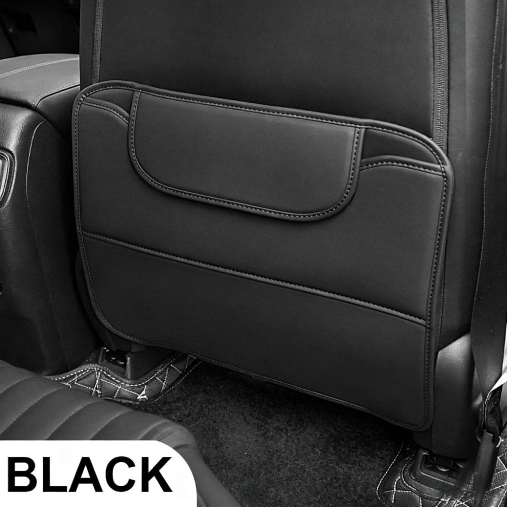 PU Leather Backseat Storage Organizer Anti-Scratch Anti-Kick Pads Car Seat Back Protector