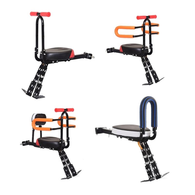 Kids Bike Seat Carbon Steel Child Bike Seat Foldable Front Mounted Child-Bicycle Seat Bike Accessories for Most Bicycles