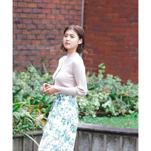 Jill by Jill Stuart Women's Sheer Neck Layered Cardigan, Green