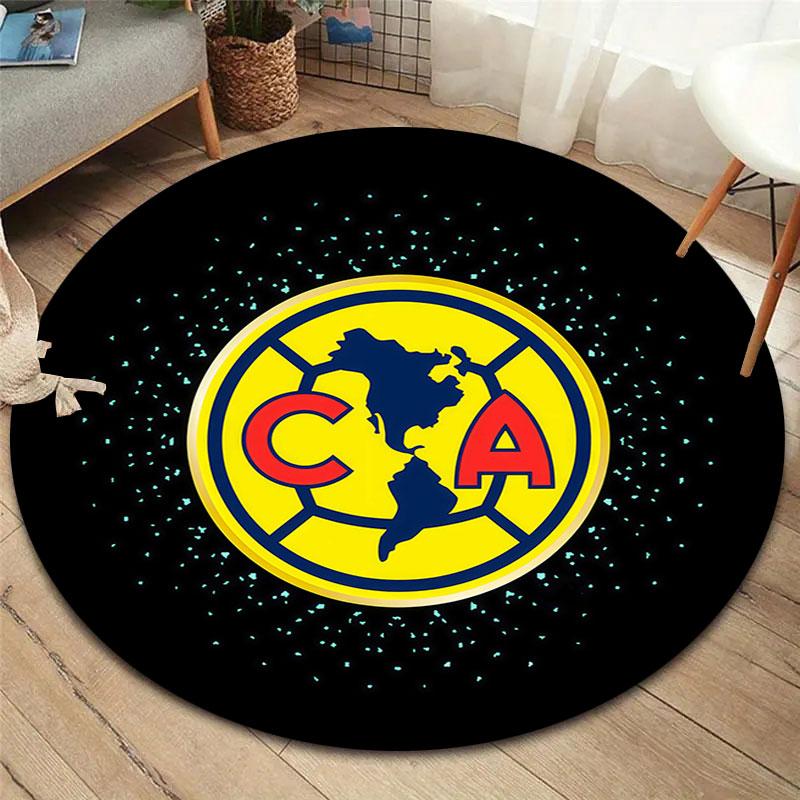Club America Round Area Rug,Carpet Rug for Living Room Bedroom Sofa Playroom Decor,Non-slip Floor Mat