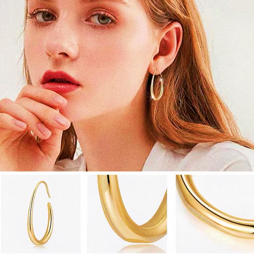 Elegant Teardrop Earrings Jewelry Graceful Teardrop Eer Hoops Accessory Trendy Ear Rings Adornment for Gatherings