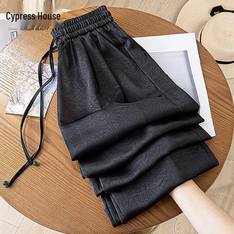 Women s High-Waisted Wide-Leg Drawstring Pants M