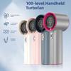 Air Turbo Tech Mini Portable Fan Small USB Rechargeable Fan Handheld Turbo Fan  Makeup Setting
