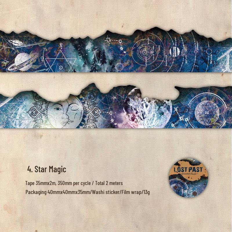 Yan Ji Retro Burned Tape Stickers: Irregular Journal Decor - 6 Styles