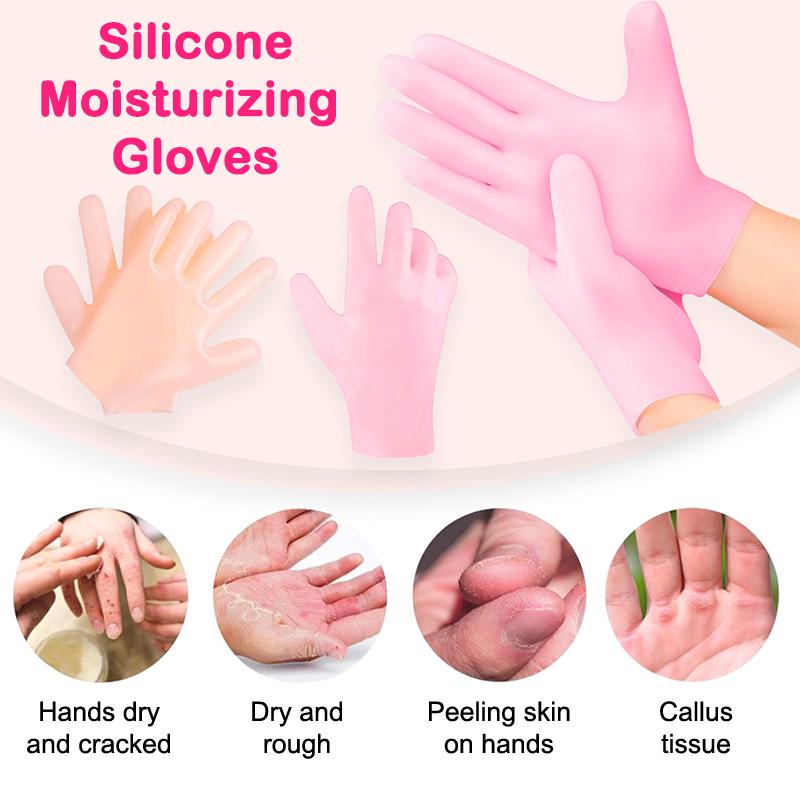 Maschera per Piedi in Silicone Anti-Crepa per Spa Previene la Secchezza Set Maschera per Piedi e Mani Calzini Pedicure e Guanti Idratanti per la Cura di Piedi/Mani