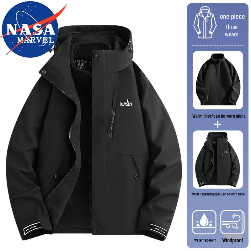 

NASA Marvel Men s 3-in-1 Outdoor Hooded Jacket 5XL