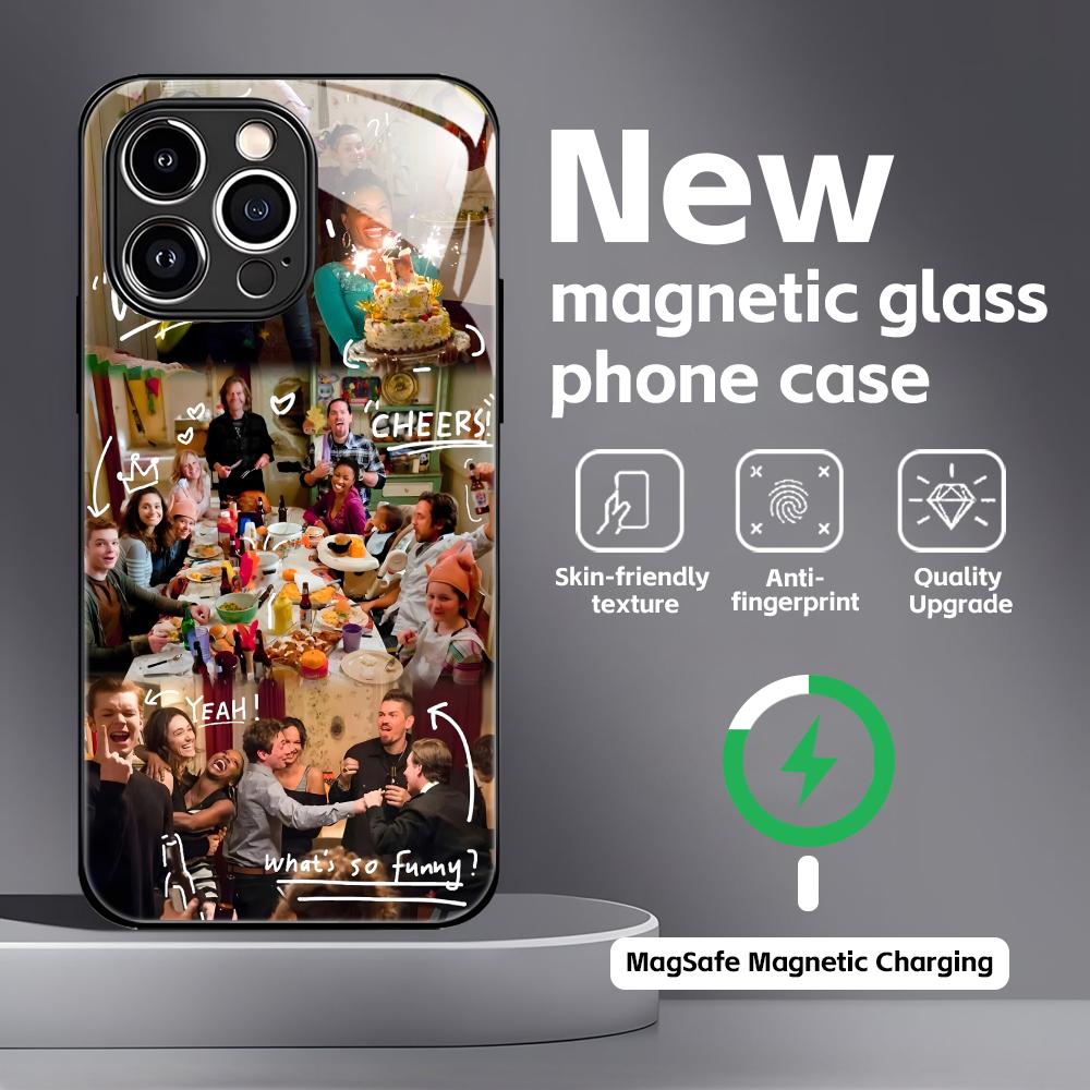 Classic movies Shameless Phone Case For iPhone17 16 15 14 13 12 11 X XR XS 8 Plus Mini Pro Max Glass Magnetic Case