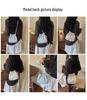 Women's Polka Dot Drawstring Shoulder Bag - Large Capacity Pleated PU Leather Crossbody for Fashion & Commute