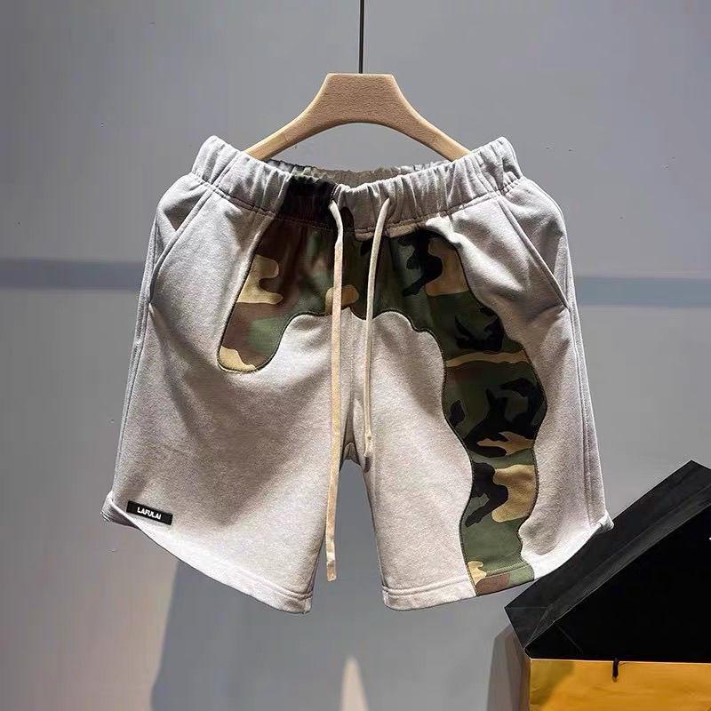 

Свободные Ретро Американские Камуфляжные Спортивные Шорты Мужские Летние Пятиточечные Повседневные Шорты Средней Длины Трендовые 2XL серый