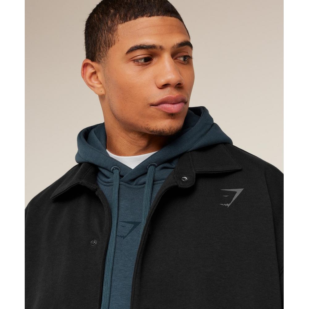 Gymshark Power Coach Jacket Gs Black Gs Asphalt Grey A4c3u Bcyl