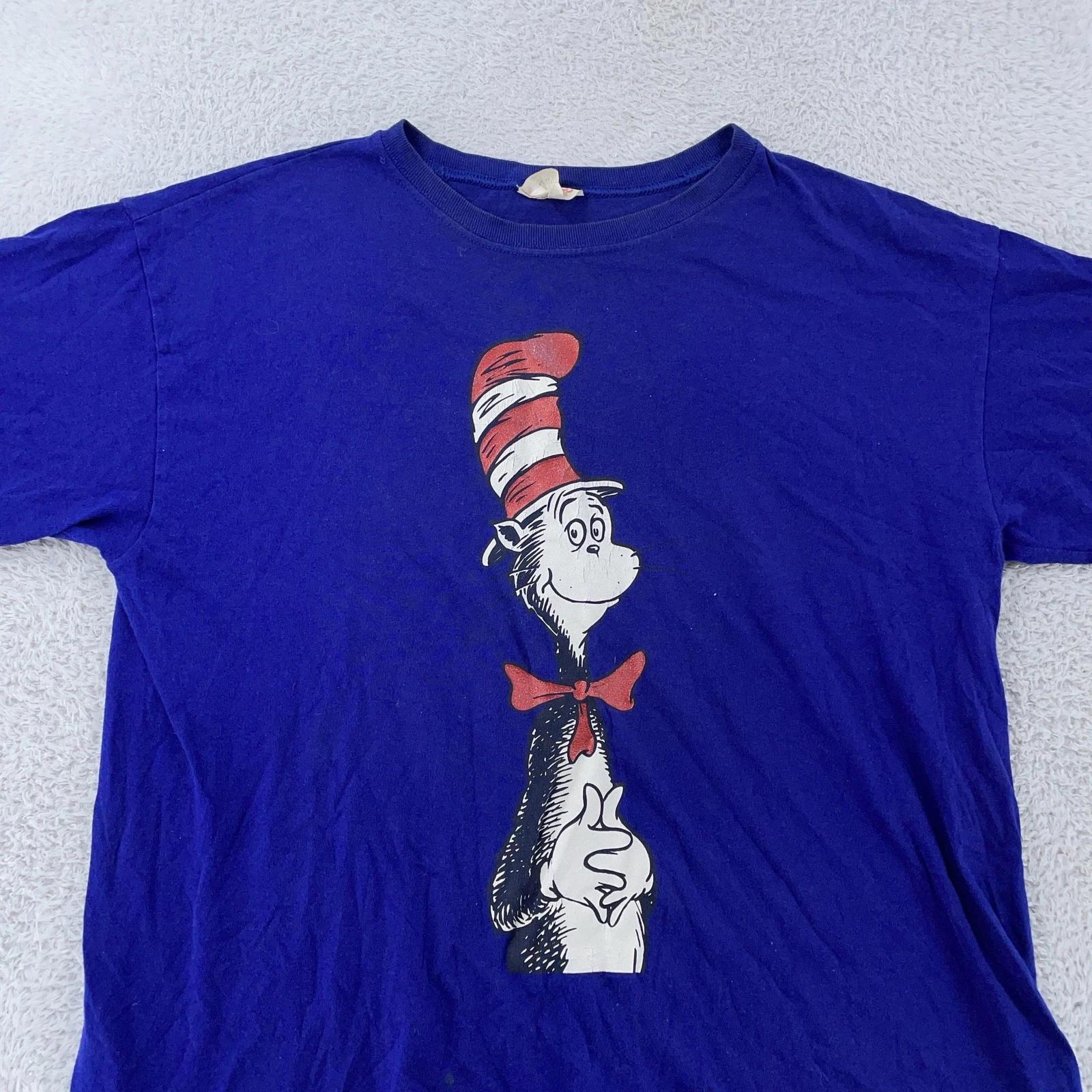 Vintage Dr. Seuss T-Shirt Mens Large Cat in the Hat Illustrated Children s Book S