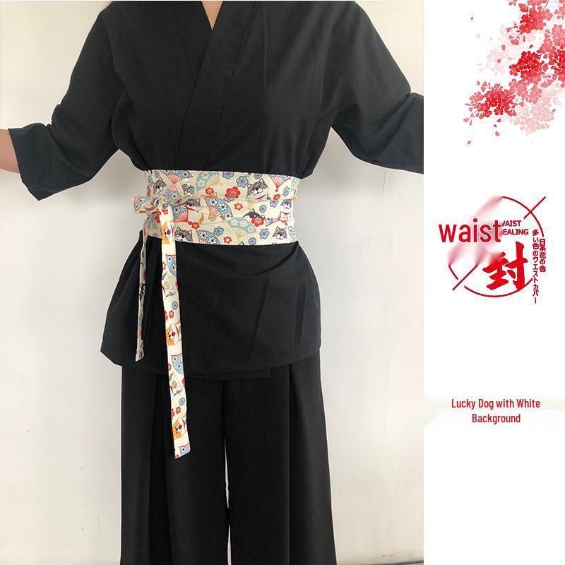 Japanese Korean Style Cotton Linen Waist Belt for Hanfu