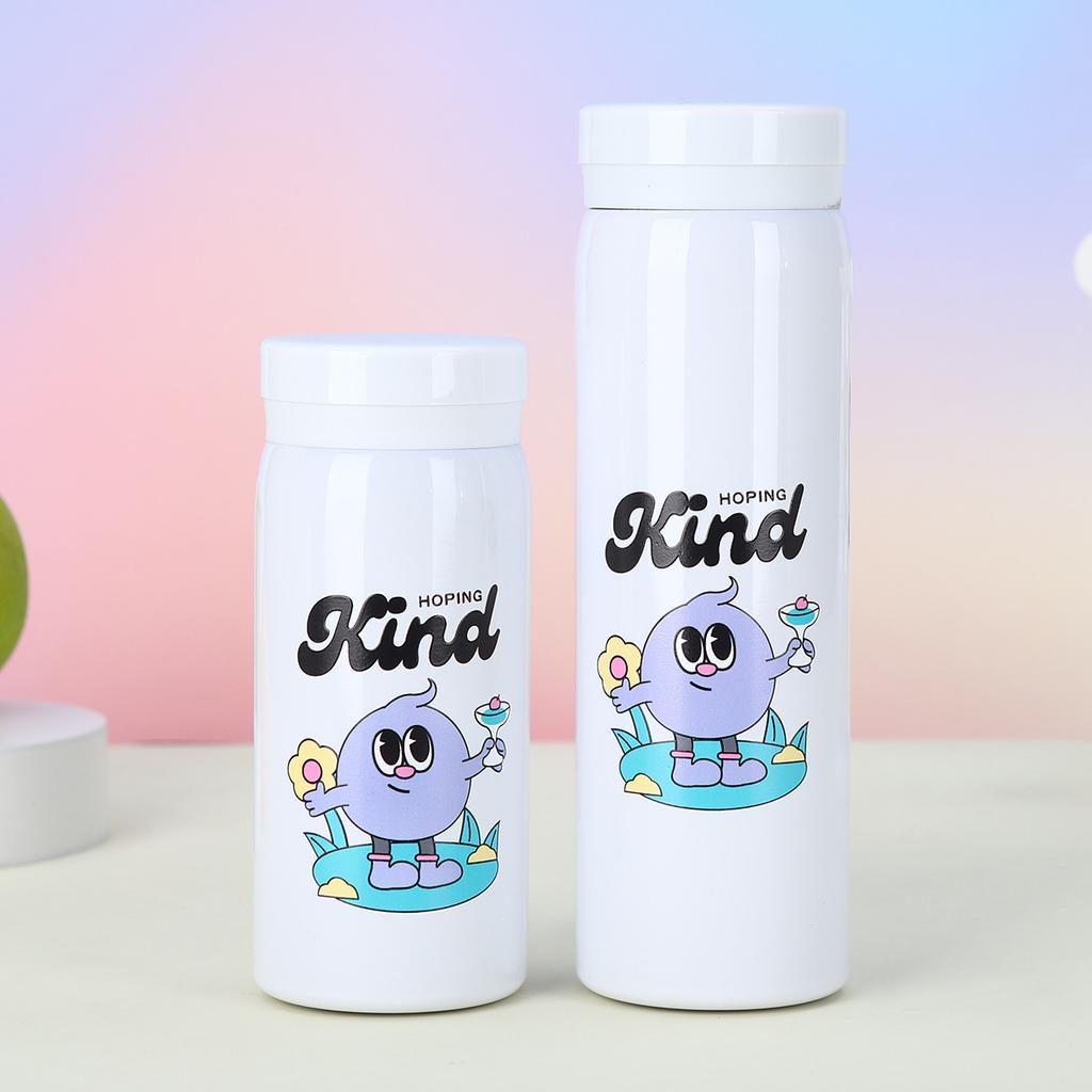 Enkel termoskopp i rustfritt stål Høyt utseendenivå Minilommekopp Bærbar vannkopp med liten kapasitet