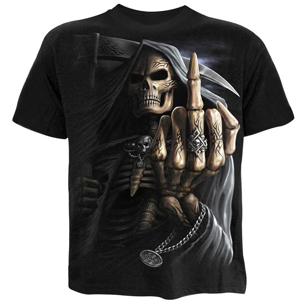 Men's Vintage Bones 3D Skeleton Man Print T-Shirt Summer Novelty Graphic T-Shirt Top Sport Running Speed Dry Plus Size Tops