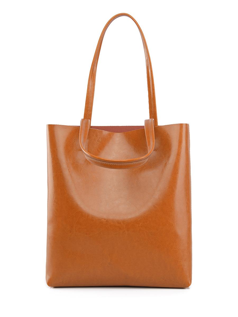 

Сумка-тоут из новой масляной вощеной кожи, женская сумка большой вместимости для поездок на работу, повседневная ретро сумка на плечо из коровьей кожи, оптовая сумка