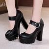 Fashion Pumps Women Single Shoes 13cm High Heels Female Thick with Waterproof Platform Autumn Sexy Super High Heel Black Women's Shoes