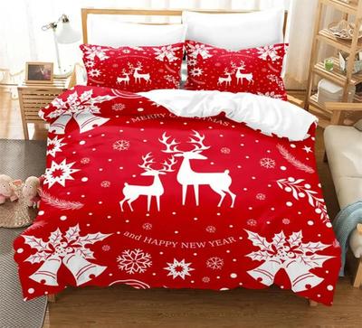 Copripiumino Natalizio Set Biancheria da Letto Piumone Coperta Federa Singolo Matrimoniale Queen King Matrimoniale Completo Singolo 3 Pezzi Decorazione Camera da Letto Regalo Donna