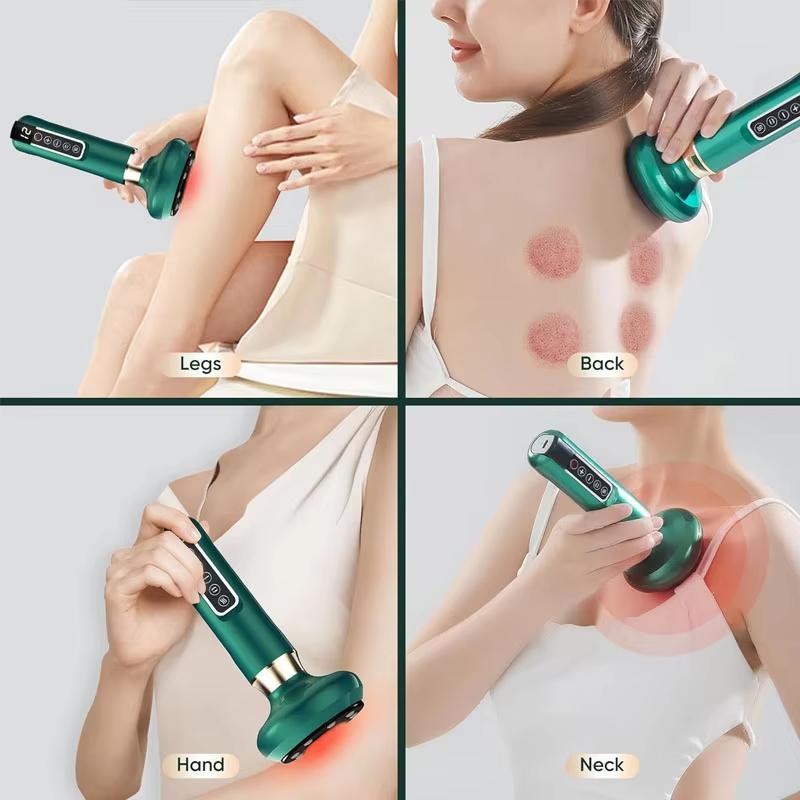 Smart Vacuum Massage Jars Rechargeable Cupping Device Infrared Red Light Warm Compress Body Back Shoulder Chinese Suction Cups