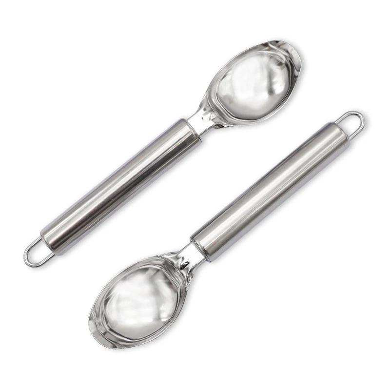 Stainless Steel Dual-purpose Ice Cream Scoop Ice Cream Scooper Multifunctional Fruit Scoop Kitchen Supplies