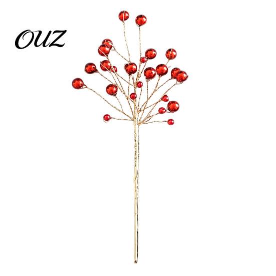 Feiertags-Blumenarrangement Perlen Kunstkristall Weihnachtsbaum-Stecker mit biegsamem Draht, Acryl-Perlen-Zweige Klare Perlen-Girlande für Arrangements,
